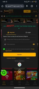 Jami777 Register